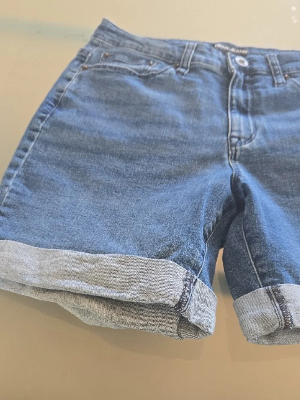 DKNY Blue Denim Roll-Cuff Women's Shorts
